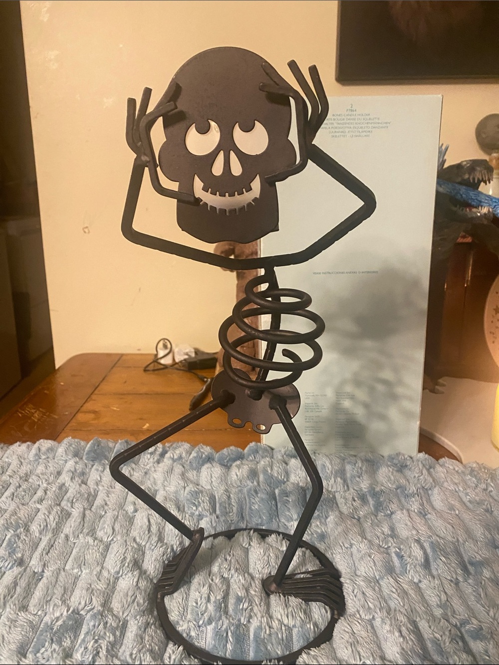 Vintage PartyLite Mr Bones Skeleton Votive Holder Halloween